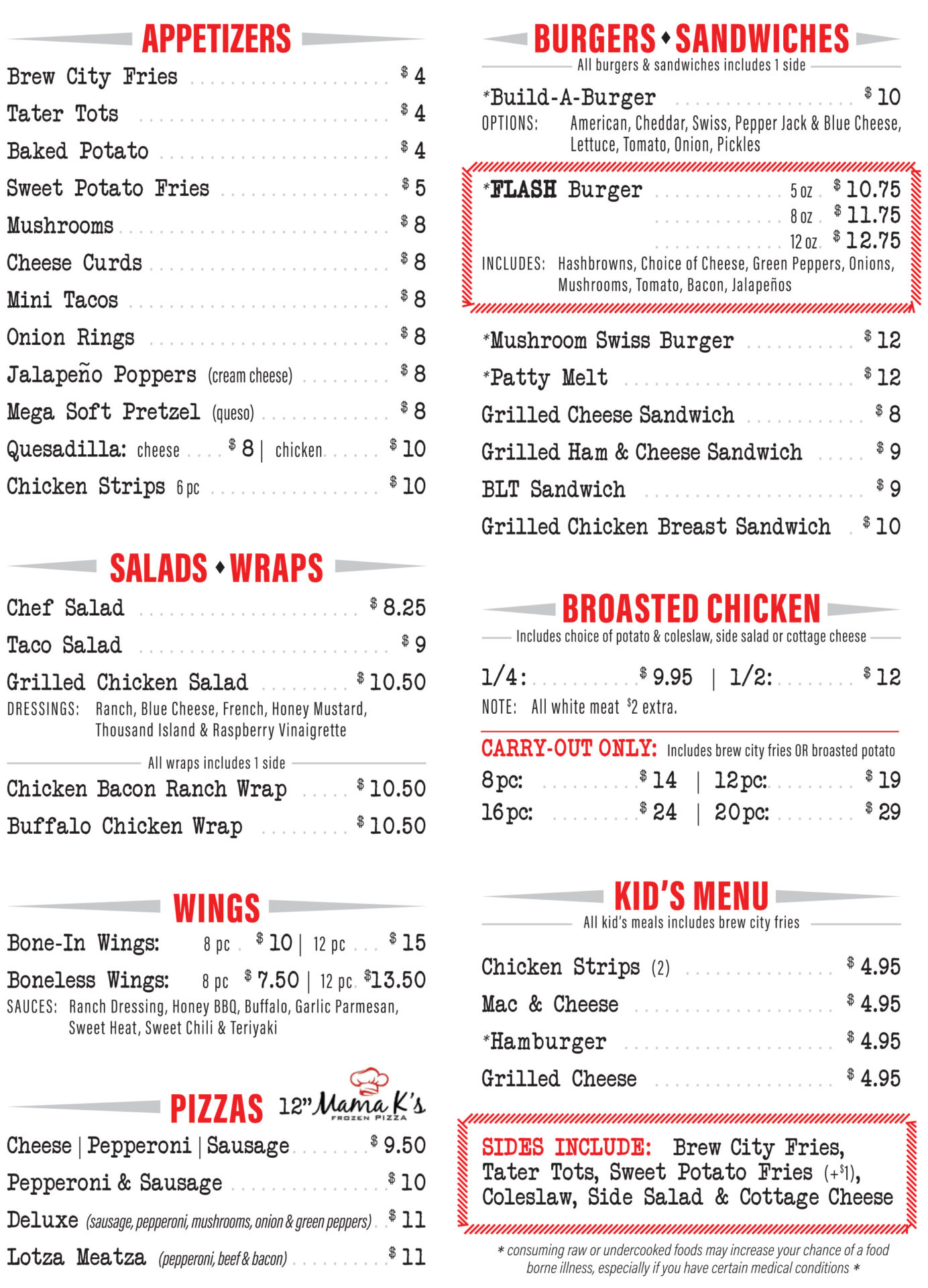 Boot Hill Pub Menu 2