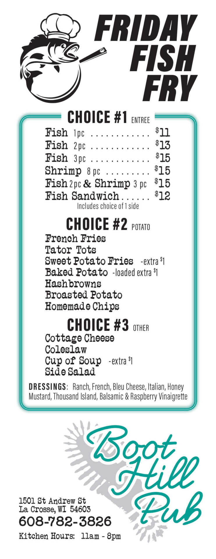 Boot Hill Pub Menu 2